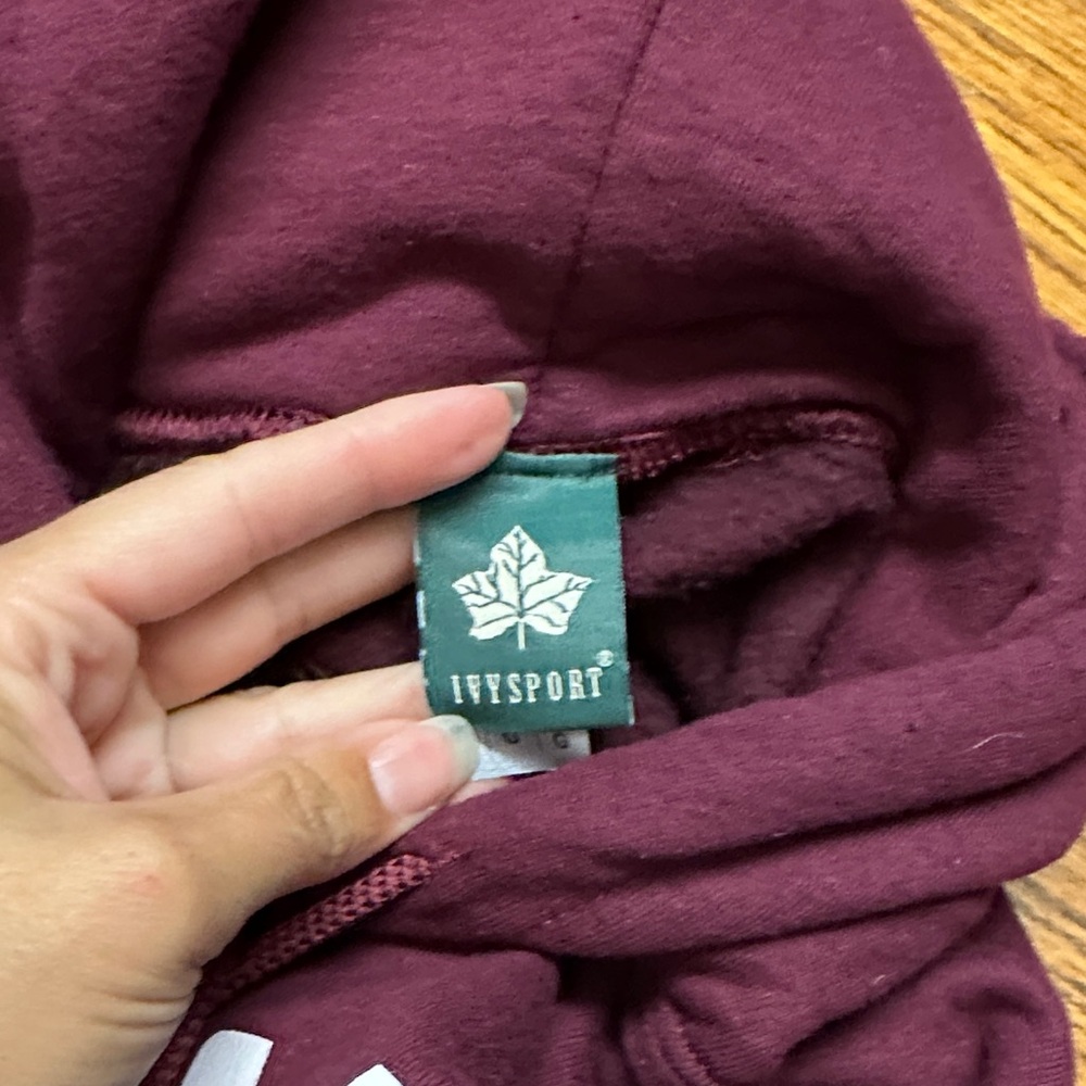 Harvard Burgundy Hoodie Sweatshirt - Picture 5 of 6